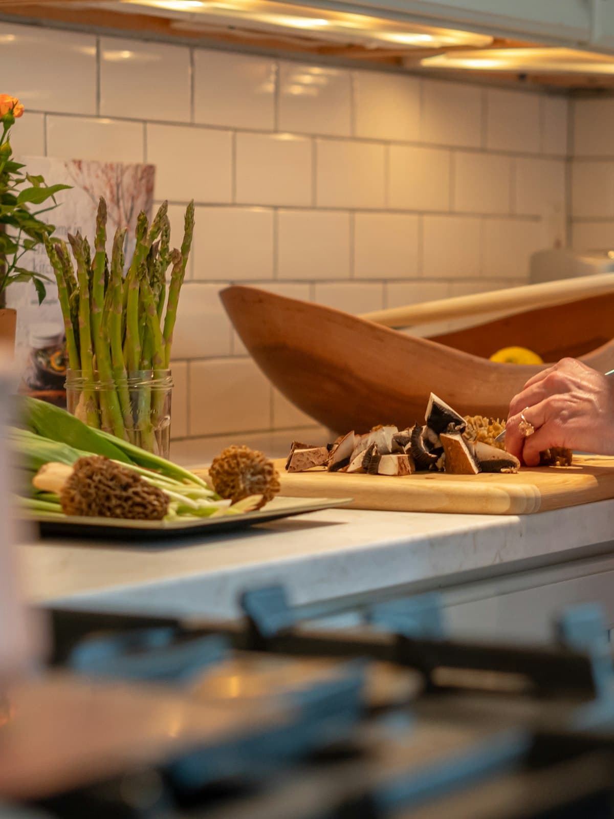 Fresh ingredients laid out on a kitchen counter